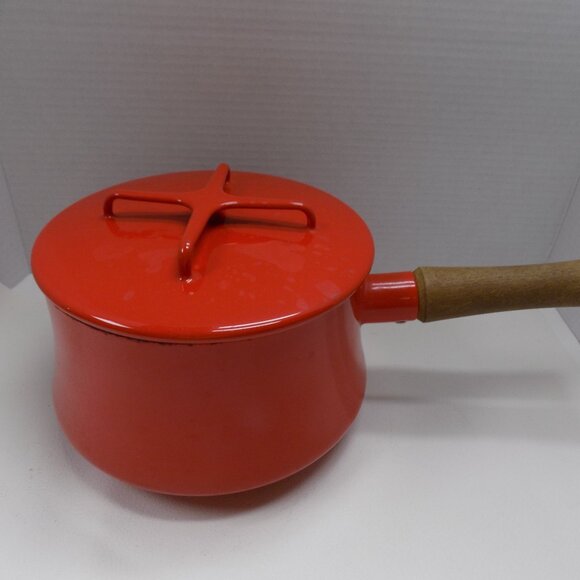 MCM DANSK Kobenstyle Red Enamel Pot 3 qt Jens Quistgaard IHQ France Retro - Picture 12 of 12